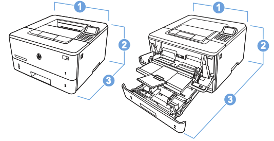 HP LaserJet Managed E40040dn Product Dimensions